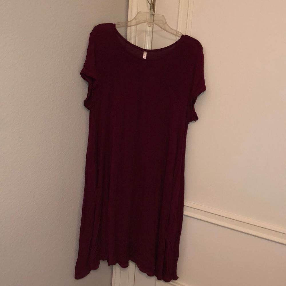 Maroon cotton sundress size M